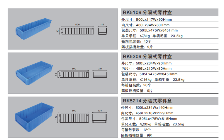 分隔式零件(jiàn)盒 分隔式零件盒